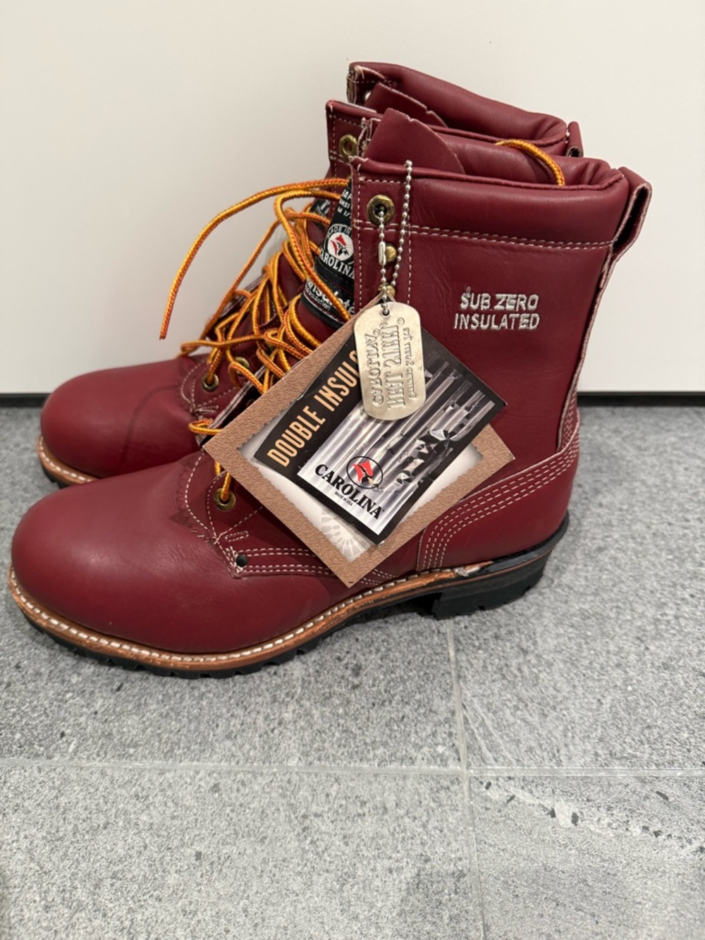 Carolina Sub Zero Insulated Work Boots - Burgundy